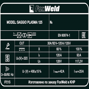    SAGGIO PLASMA 125